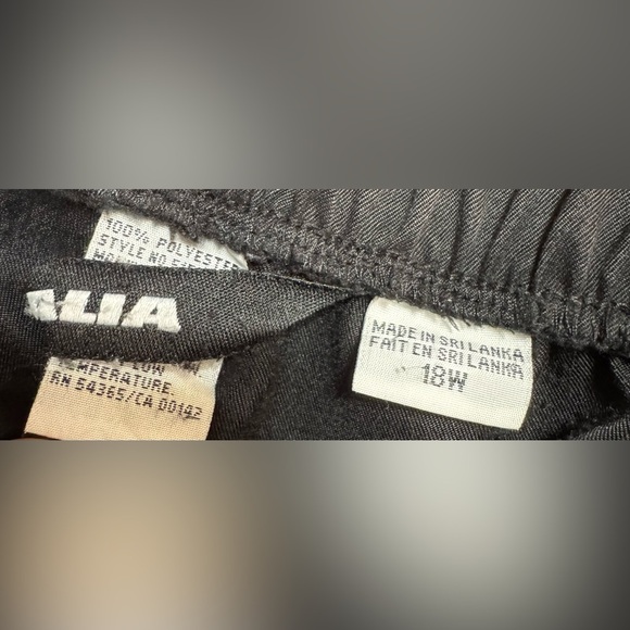 Alia Elegant Black Polyester Dress Work Pants Slip On Women Size 18W - Picture 3 of 12